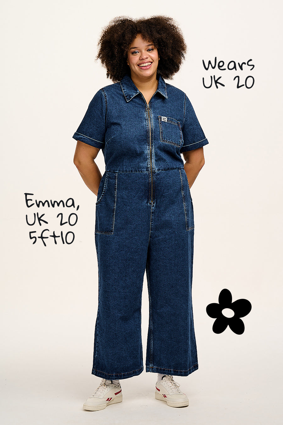 Ragan - Denim Jumpsuit in Mid Wash Blue