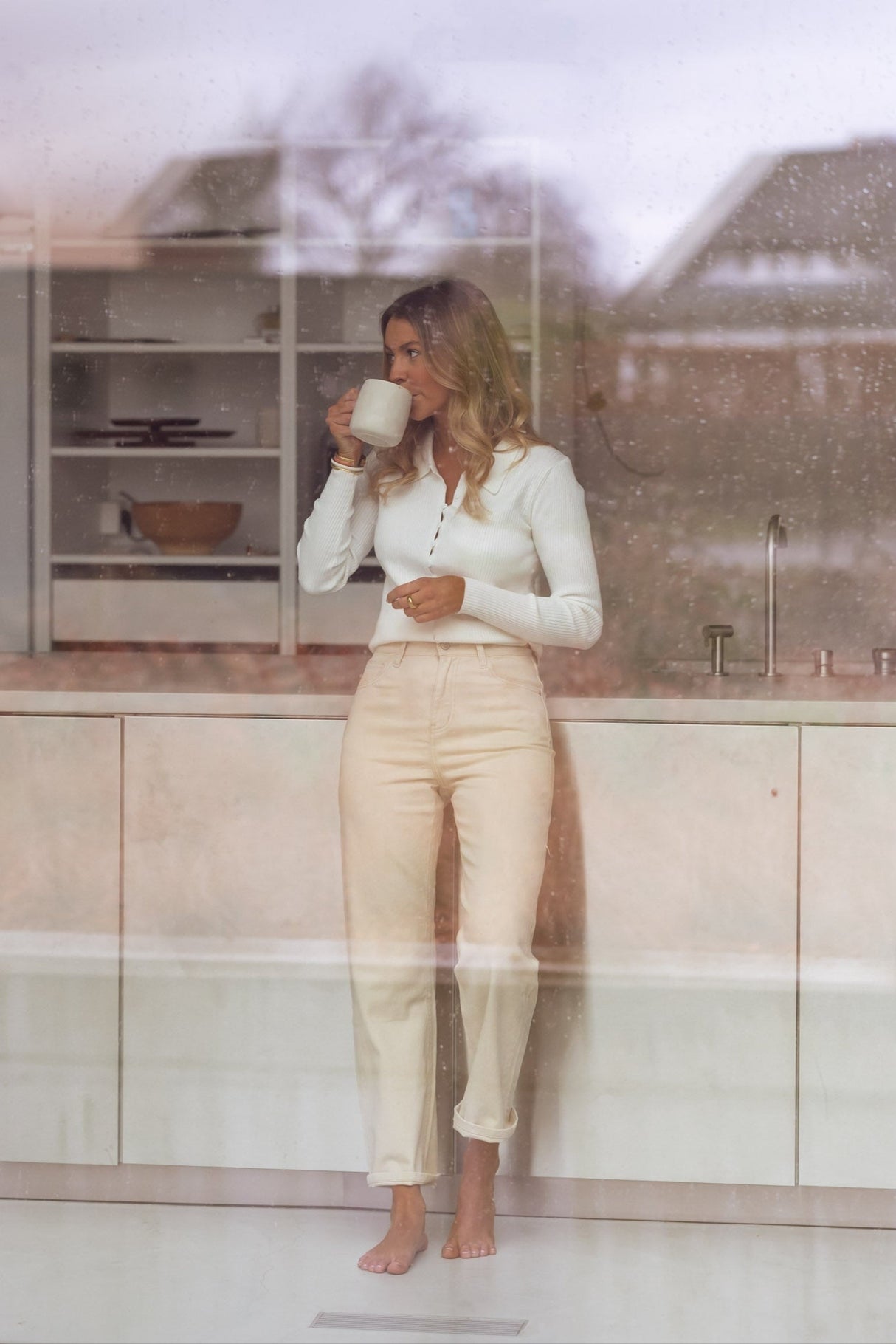 Beige Solan Jeans